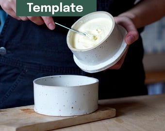Printable Pottery Template + Video Tutorial -- Butter Keeper