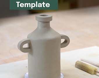 Modèle de poterie imprimable + tutoriel vidéo -- Vase bouteille