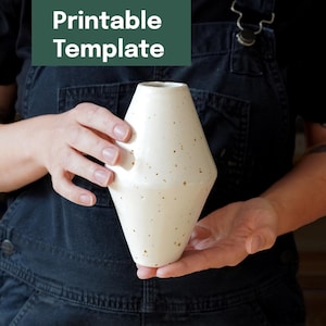 Druckbare Keramik Vorlage + Video Tutorial -- Minimal Vase