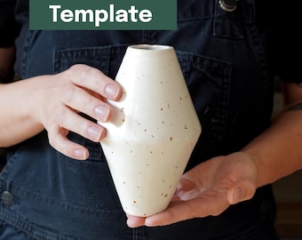 Printable Pottery Template + Video Tutorial -- Minimal Vase