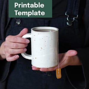 Plantilla de cerámica imprimible + videotutorial - Taza grande