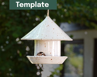 Printable Pottery Template + Video Tutorial -- Bird Feeder