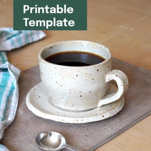 Modello di ceramica stampabile + tutorial video - Tazza da cappuccino