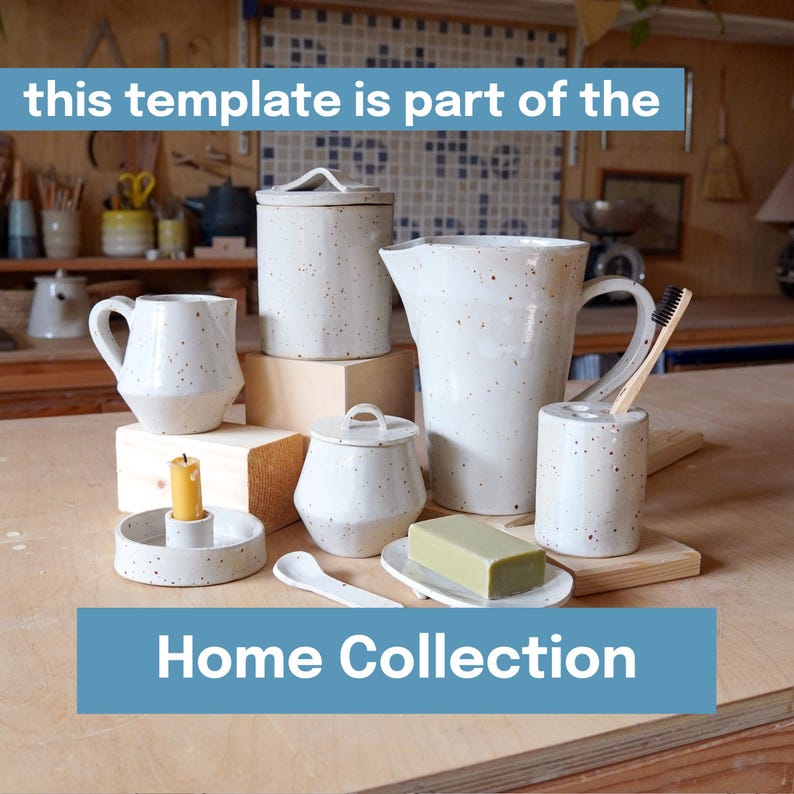 Printable Pottery Template + Video Tutorial -- Sugar Bowl image 12