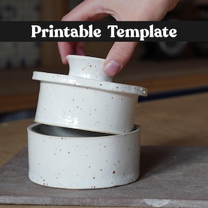 Pottery TEMPLATE &quot;Butter Keeper&quot; + Video Tutorial