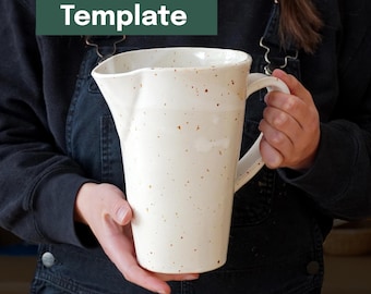 Modèle de poterie imprimable + tutoriel vidéo -- pichet