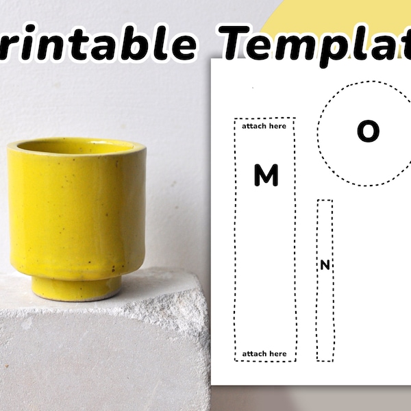 Footed Cup Template // Slab Pottery Template // pottery tools