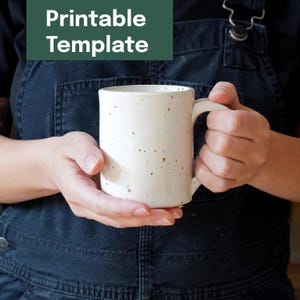 印刷可能な陶器のテンプレート + ビデオチュートリアル - 小さなマグカップ