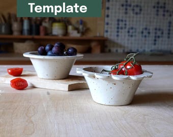 Printable Pottery Template + Video Tutorial -- Snack Bowl