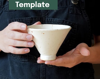 Printable Pottery Template + Video Tutorial -- Tea Bowl