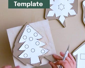 Printable Pottery Template + Video Tutorial -- Holiday Ornaments