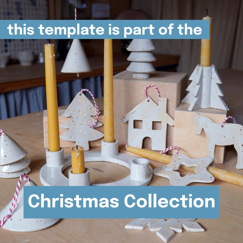 Printable Pottery Template + Video Tutorial -- Holiday Bells image 11