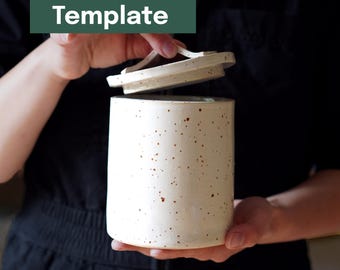 Printable Pottery Template + Video Tutorial -- Storage Jar
