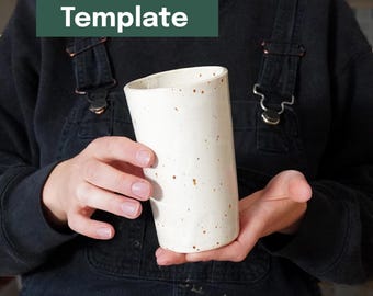 Printable Pottery Template + Video Tutorial -- Tumbler