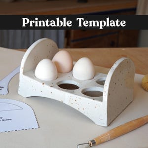 Pottery TEMPLATE &quot;Egg Tray&quot; + Video Tutorial
