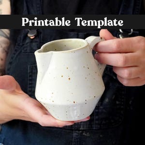 Pottery TEMPLATE &quot;Milk Jug&quot; + Video Tutorial