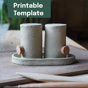 Printable Pottery Template + Video Tutorial -- Salt & Pepper Shakers