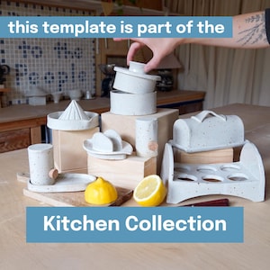 Afdrukbaar aardewerksjabloon + videotutorial -- Butter Keeper afbeelding 11