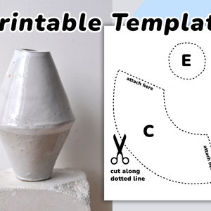Minimale vaas //malplaatje voor plaat // pottenbakkersgereedschap