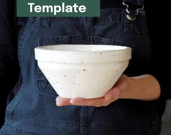 Printable Pottery Template + Video Tutorial -- Cereal Bowl