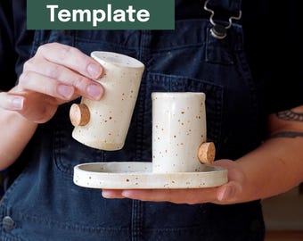 Printable Pottery Template + Video Tutorial -- Salt & Pepper Shakers