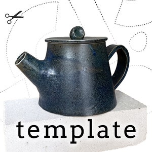 Grounded Teapot Template // Slab Pottery Template // pottery tools