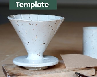 Printable Pottery Template + Video Tutorial -- Coffee Drip