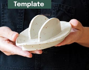 Printable Pottery Template + Video Tutorial -- Sponge Holder