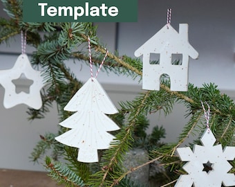 Printable Pottery Template + Video Tutorial -- Holiday Ornaments