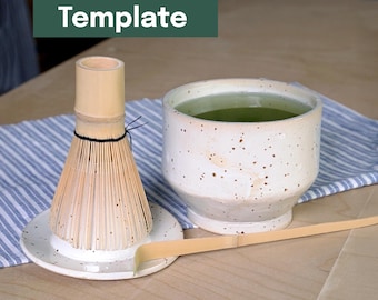 Printable Pottery Template + Video Tutorial -- Matcha Bowl & Broom Holder
