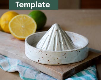 Printable Pottery Template + Video Tutorial -- Citrus Juicer