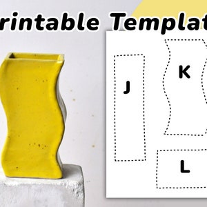 Squiggle Vase Template // Slab Pottery Template // pottery tools