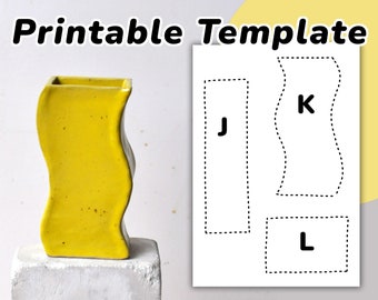 Squiggle Vase Template // Slab Pottery Template // pottery tools