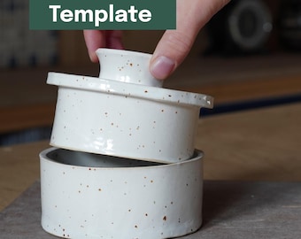 Druckbare Keramik Vorlage + Video Tutorial -- Butter keeper