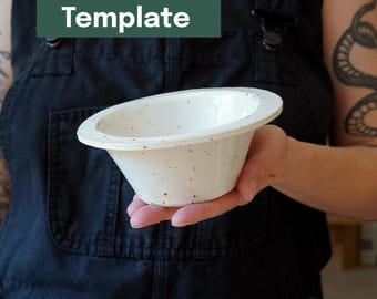 Printable Pottery Template + Video Tutorial -- Snack Bowl