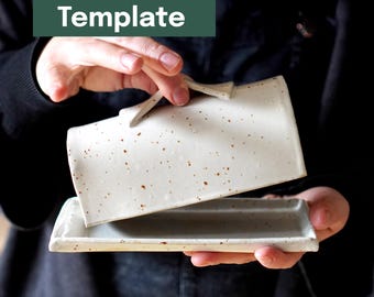 Printable Pottery Template + Video Tutorial -- Butter Dish