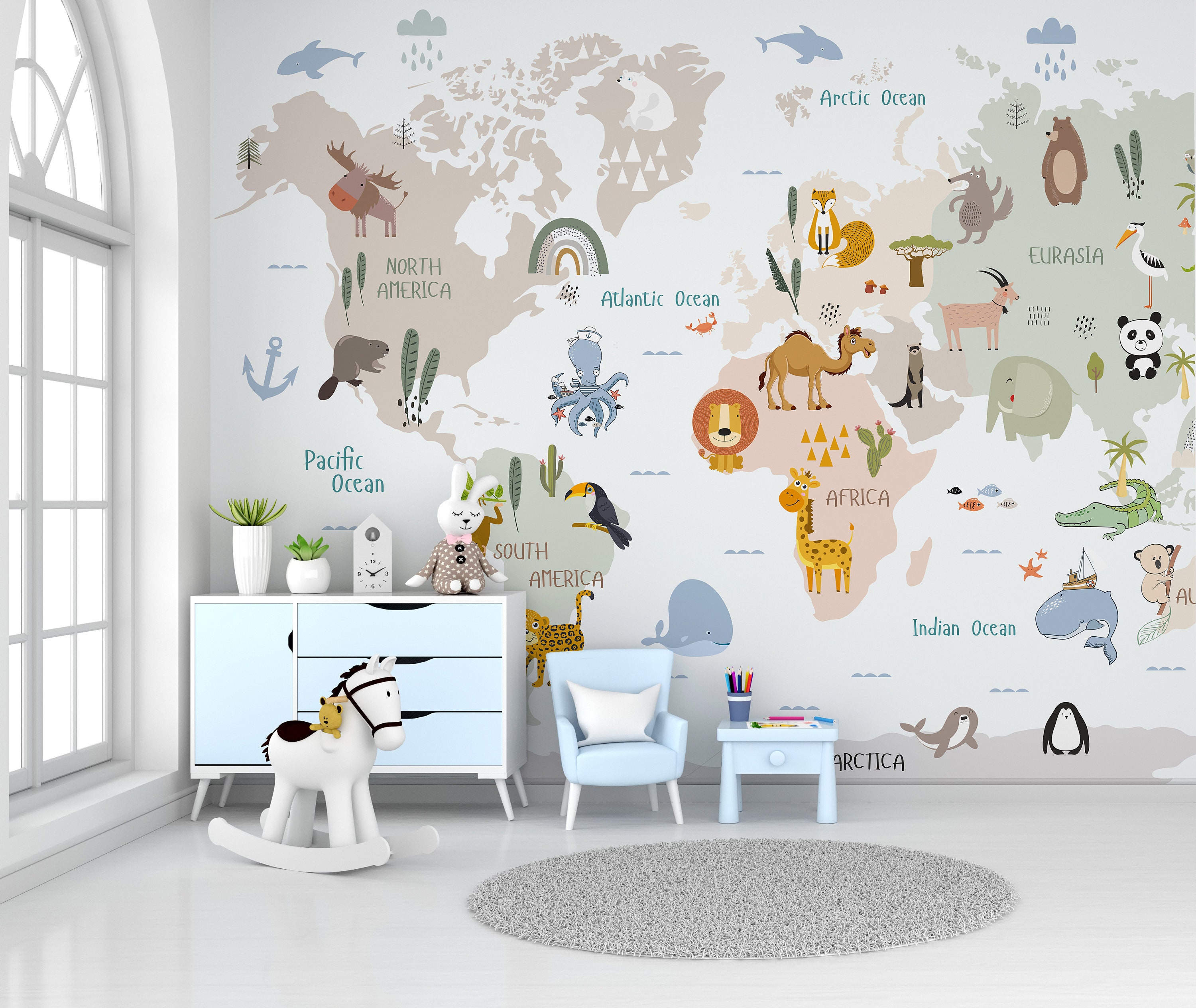 World Map Wallpaper - Etsy World Map Wallpaper - Etsy
