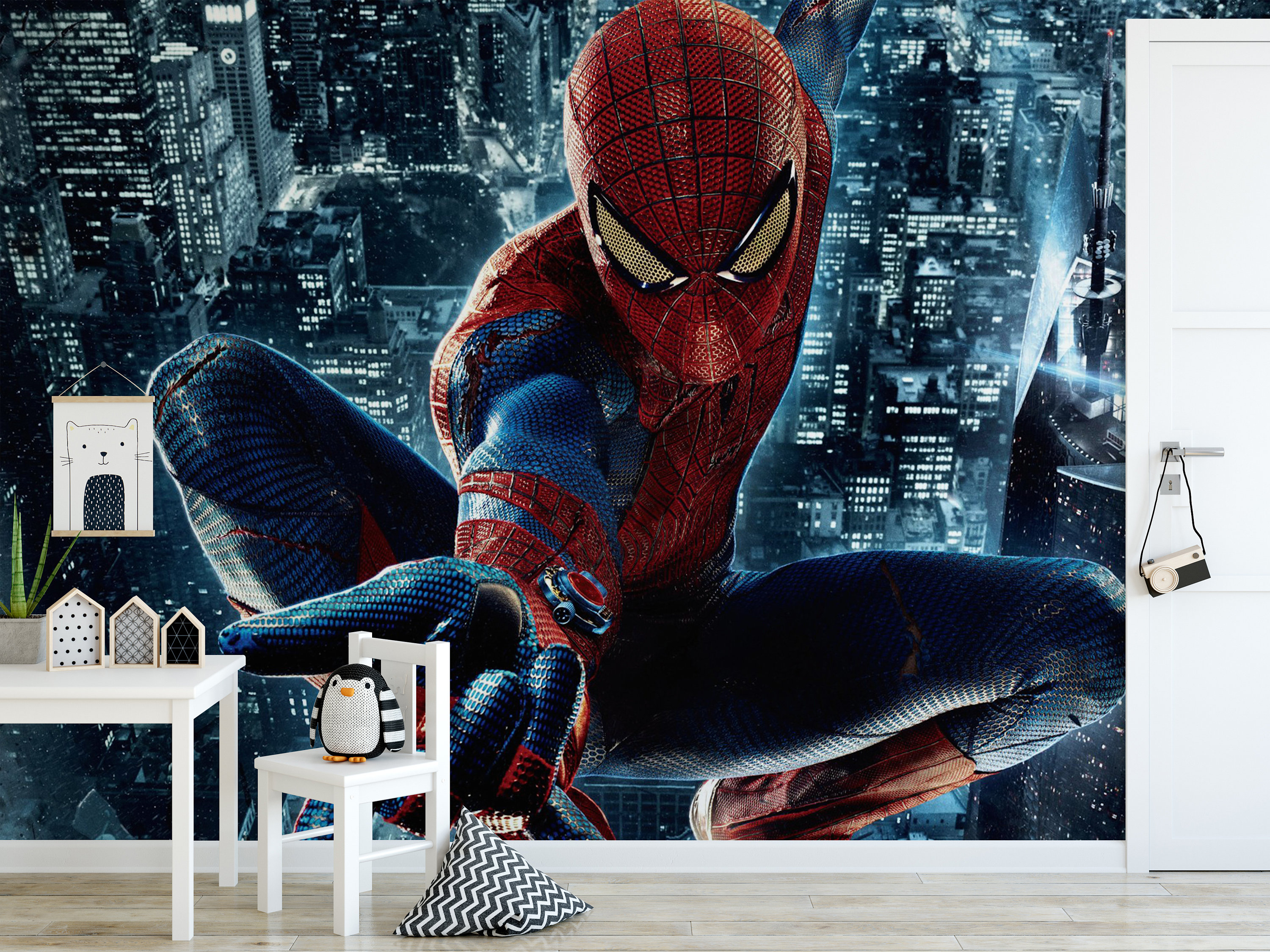 Spiderman Wallpaper Kids Wallpaper Peel and Stick Nursery - Etsy Canada
