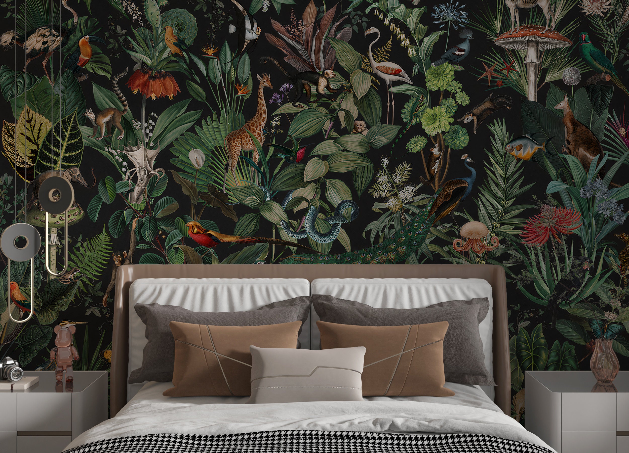 Self Adhesive Wallpaper in Tropical Leaves Design  WallMantra