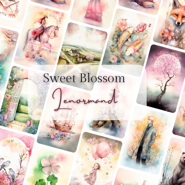 Sweet Blossom Lenormand ~ Published by AGM Urania ~ Lenormand ~ Lenormand deck ~ Divination ~ Oracle