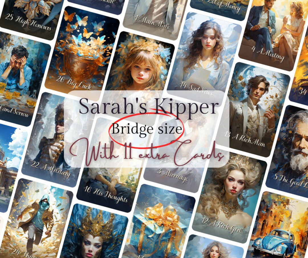 Sarah's Kipper BRIDGE Size, Kipper Deck, Oracle Cards, Kipper Karten