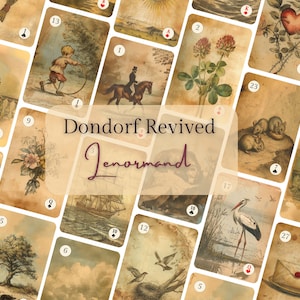 Dondorf Revived, Petit Lenormand, Lenormand cards, Lenormand deck, oracle cards, old lenormand, oracle