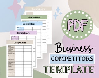 Business Competitors Digital Template | Printable