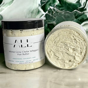 Intense Grow Whipped Hair Butter no fragrance free shipping Vegan Organic AllBodyLab 250ml/ 8oz anti balding anti dandruff chebe hair growth