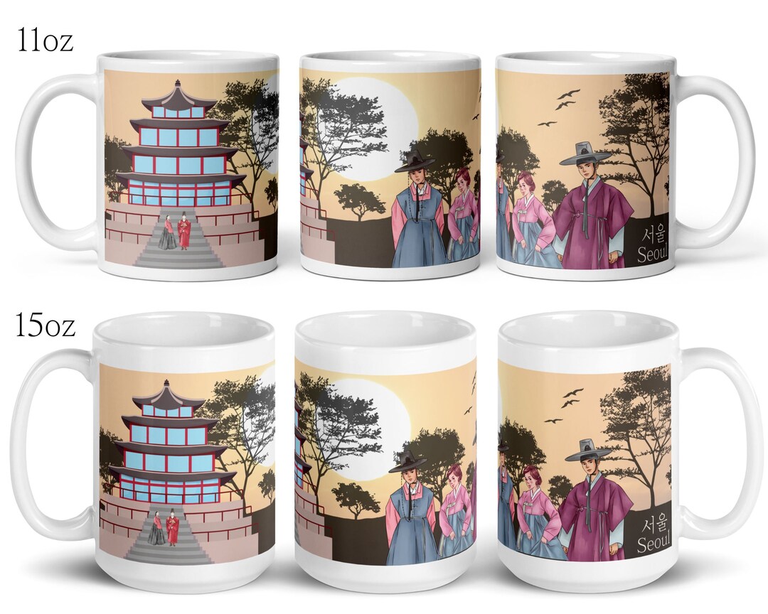 Korean Mug, Seoul Mug, Korean Cup, K Drama Lover, Coffee Mug, K Pop