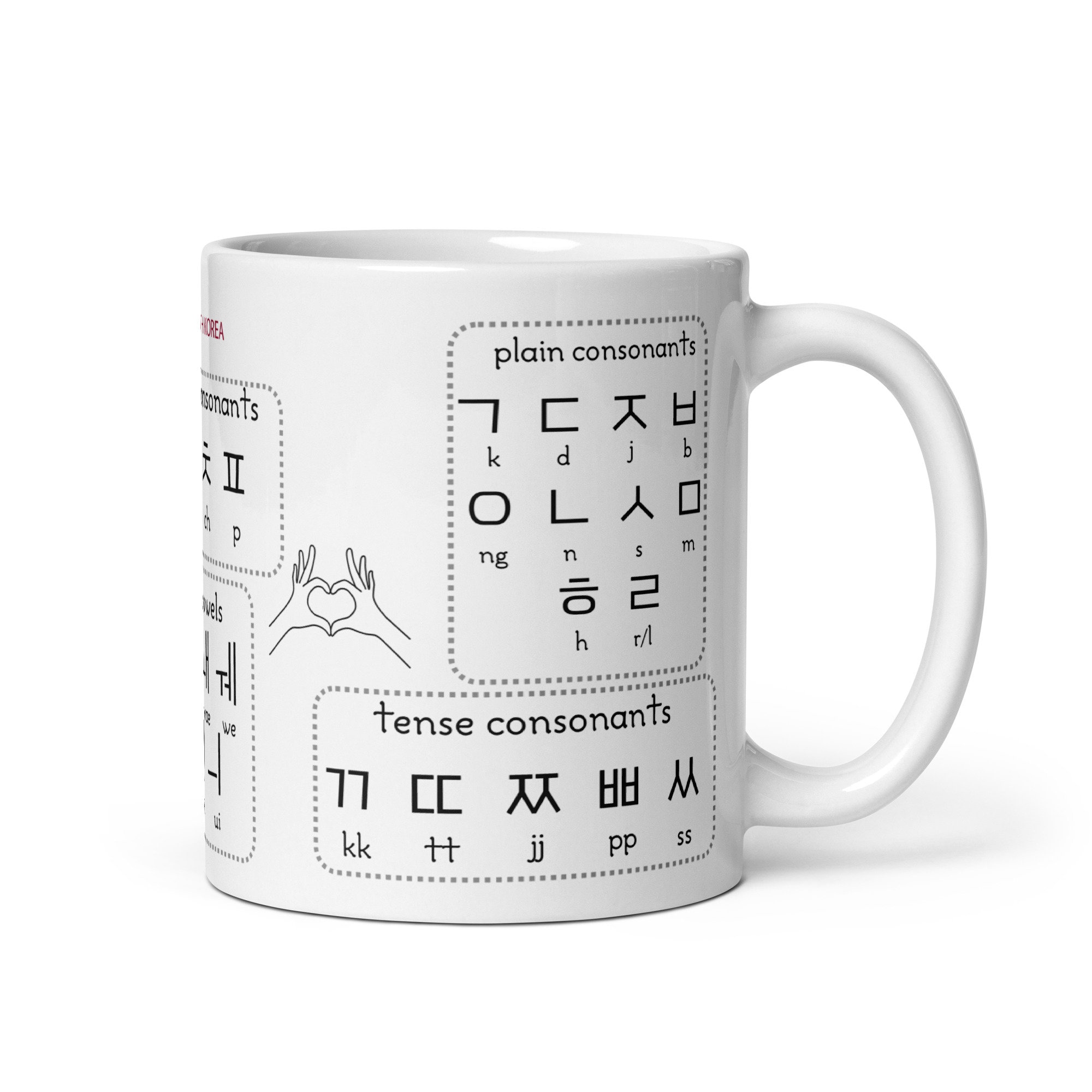 Korean Alphabet Mug, Hangeul Mug, Korean Mug, K Drama Lover Coffee Mug ...