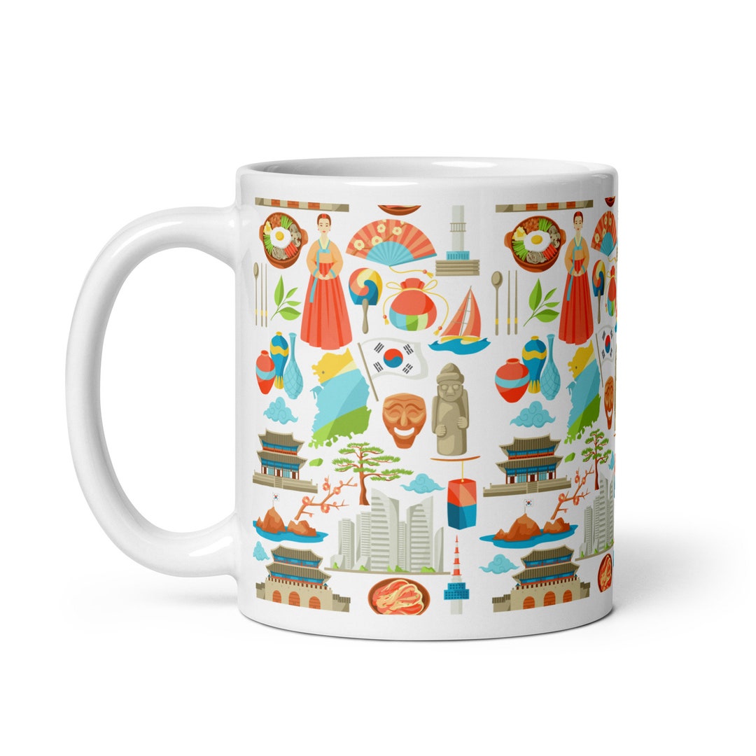 Korean Mug, Seoul Mug, Korean Cup, K Drama Lover, Coffee Mug, K Pop