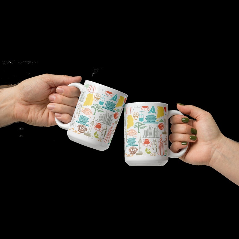 Korean Mug, Seoul Mug, Korean Cup, K Drama Lover, Coffee Mug, K Pop