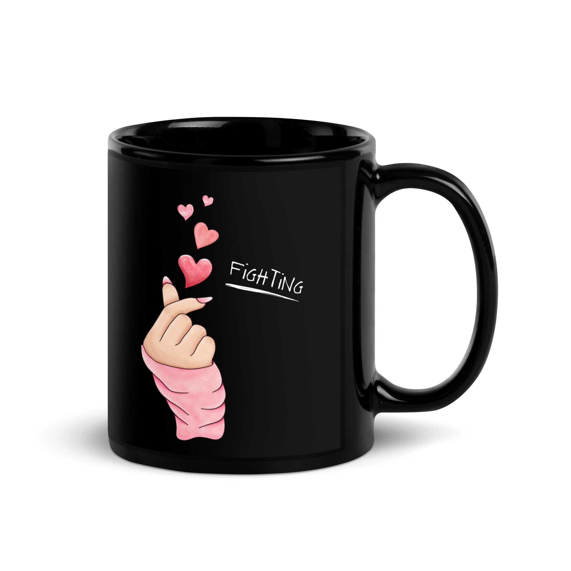Korean Mug, Seoul Mug, Black Korean Cup, K Drama Lover, Coffee Mug, K