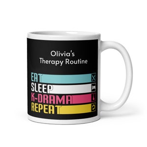 Personalized Korean Mug, K Drama Lover Coffee Mug, Kdrama Lover Coffee Cup, K Drama Fan Gift,  South Korea Mug, K Drama Addict Mug